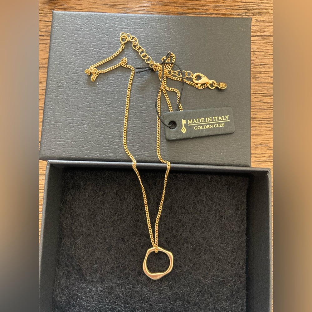 NWT GOLDEN CLEF SILVER 925 PENDANT NECKLACE